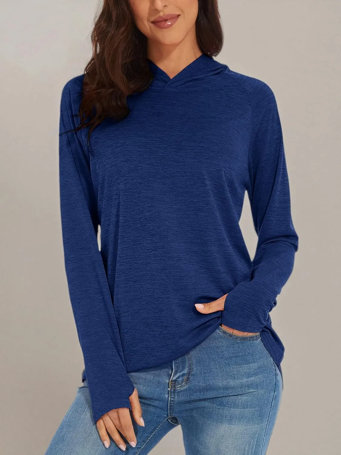 MAGCOMSEN Women's Sun Protection Hoodie Shirts UPF 50  Long Sleeve Top Quick Dry Lightweight for Hiking Athletic