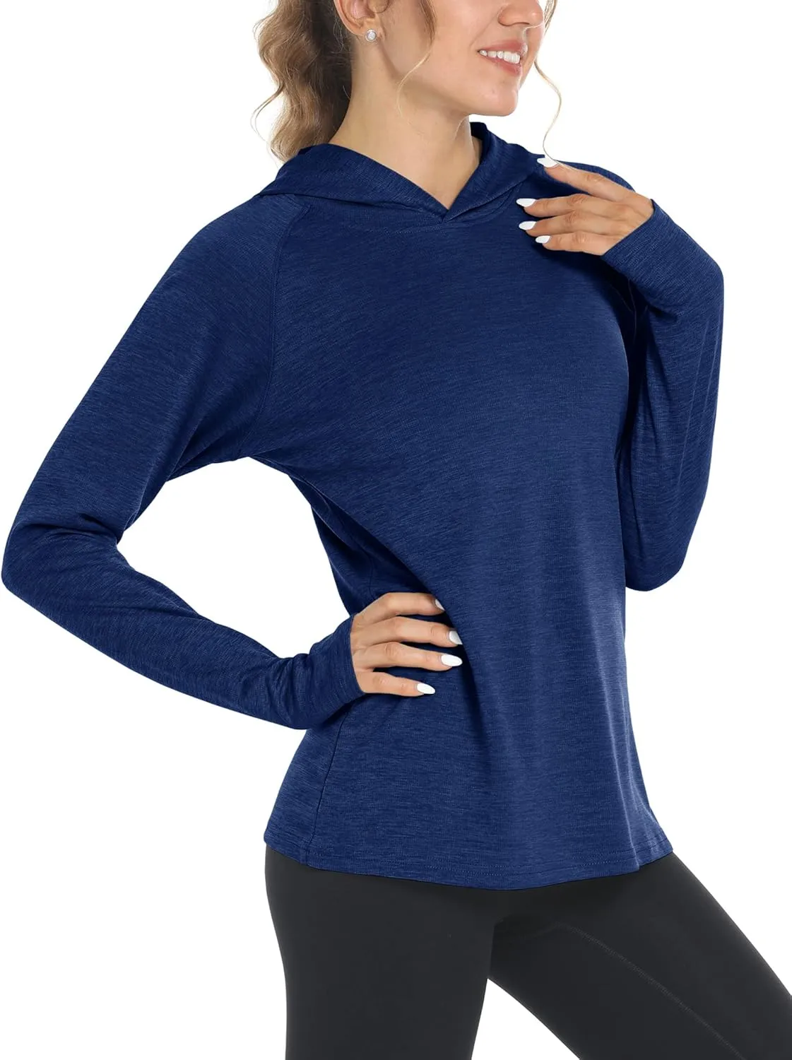 MAGCOMSEN Women's Sun Protection Hoodie Shirts UPF 50  Long Sleeve Top Quick Dry Lightweight for Hiking Athletic