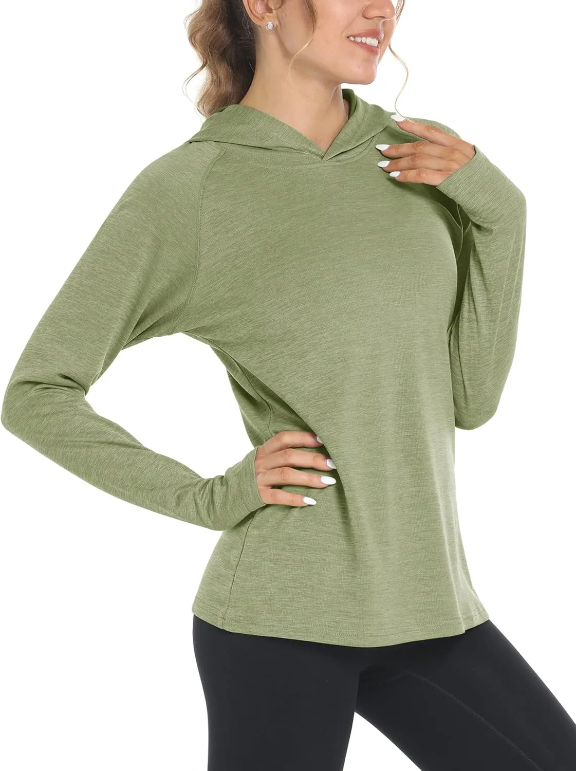 MAGCOMSEN Women's Sun Protection Hoodie Shirts UPF 50  Long Sleeve Top Quick Dry Lightweight for Hiking Athletic