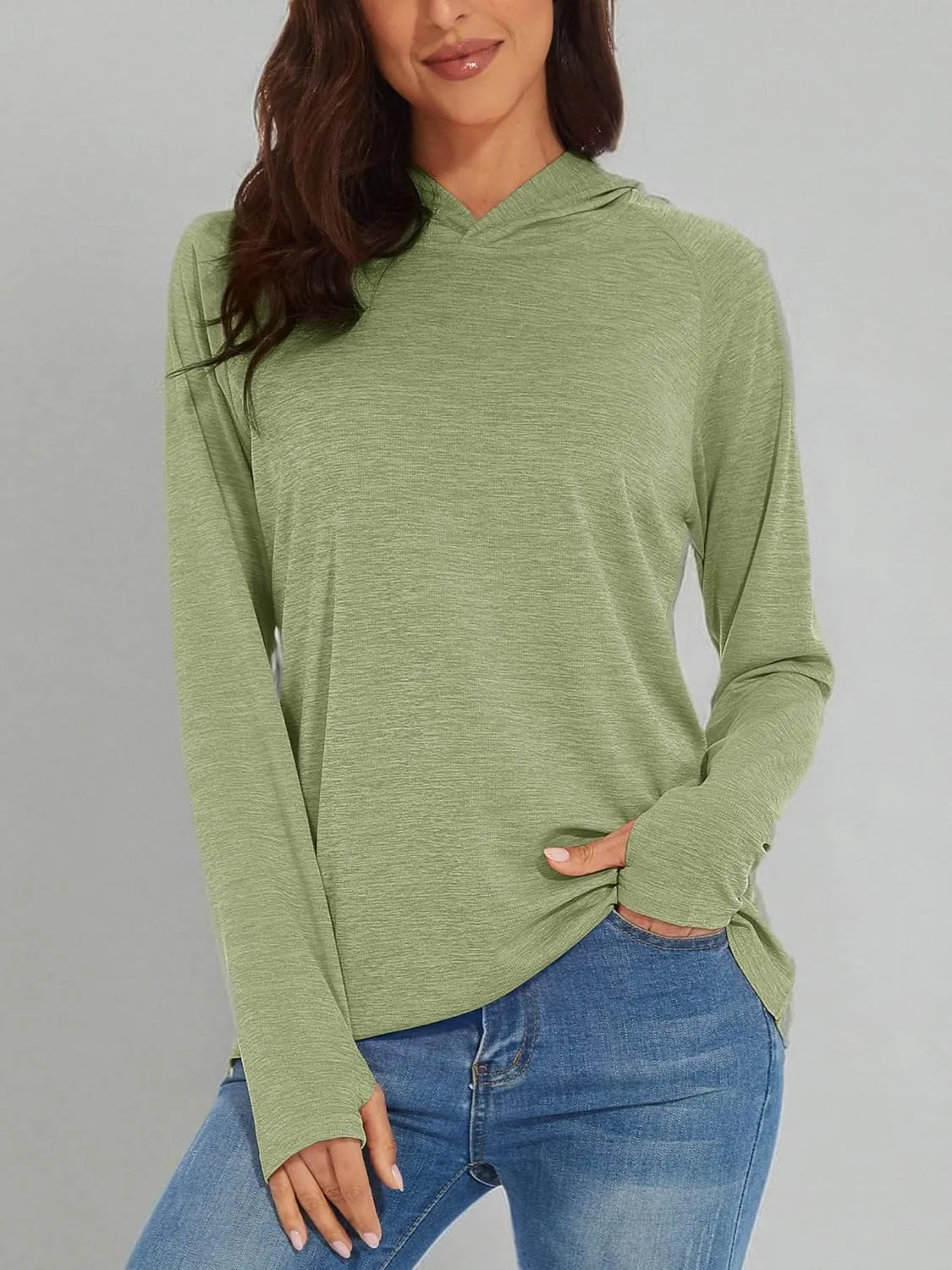 MAGCOMSEN Women's Sun Protection Hoodie Shirts UPF 50  Long Sleeve Top Quick Dry Lightweight for Hiking Athletic
