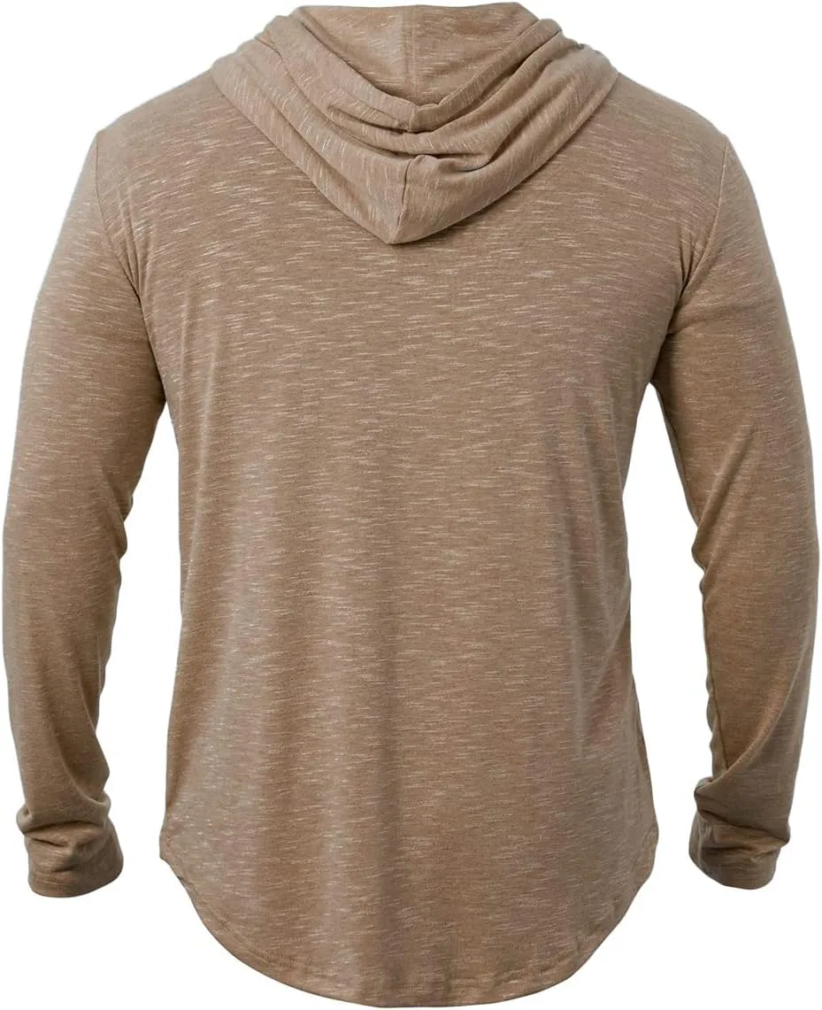 MANSDOUR Men's Athletic Hooded Shirts Long Sleeve Workout Sport Hoodie Casual Running T Shirt Quick Dry Pullover Top