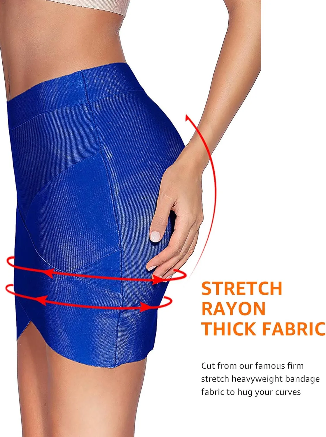 meilun Women's Rayon Bandage Bodycon Mini Skirt