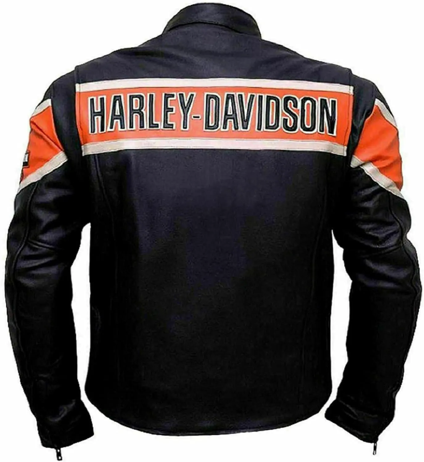 Men Victory Lane Motorcycle Jacket  Black Biker Style HD Leather Jacket