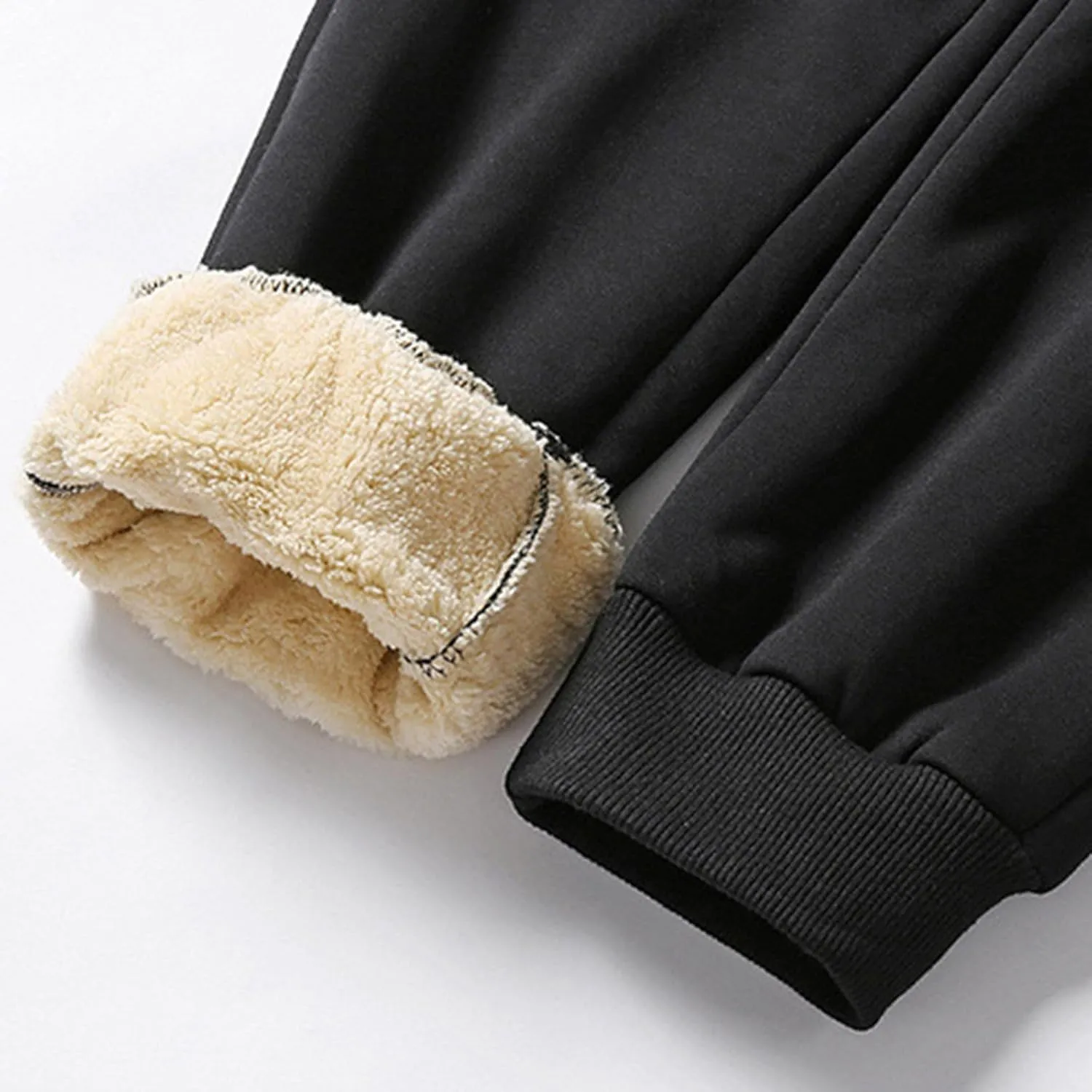 Mens Cargo Sweatpants Baggy Drawstring Joggers Workout Sport Pants Fall Winter Long Trousers with Pockets