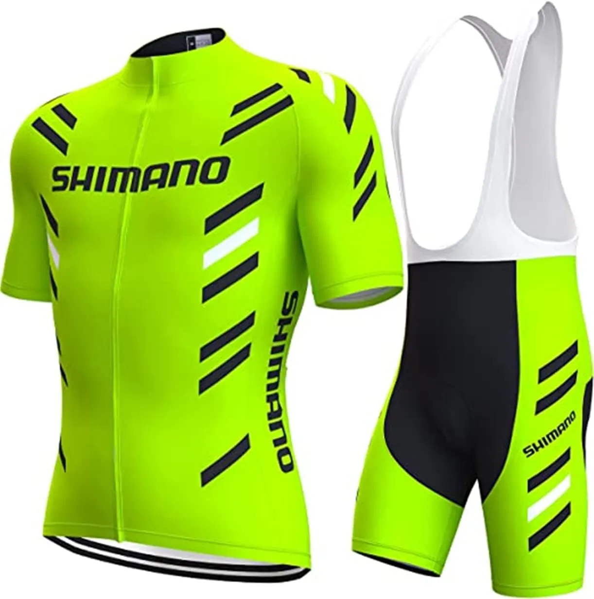 Men's Cycling Jersey Set Bicycle Short Sleeve Quick-Dry Breathable Shirt 4D Cushion Shorts Padded Pants/Bib Short