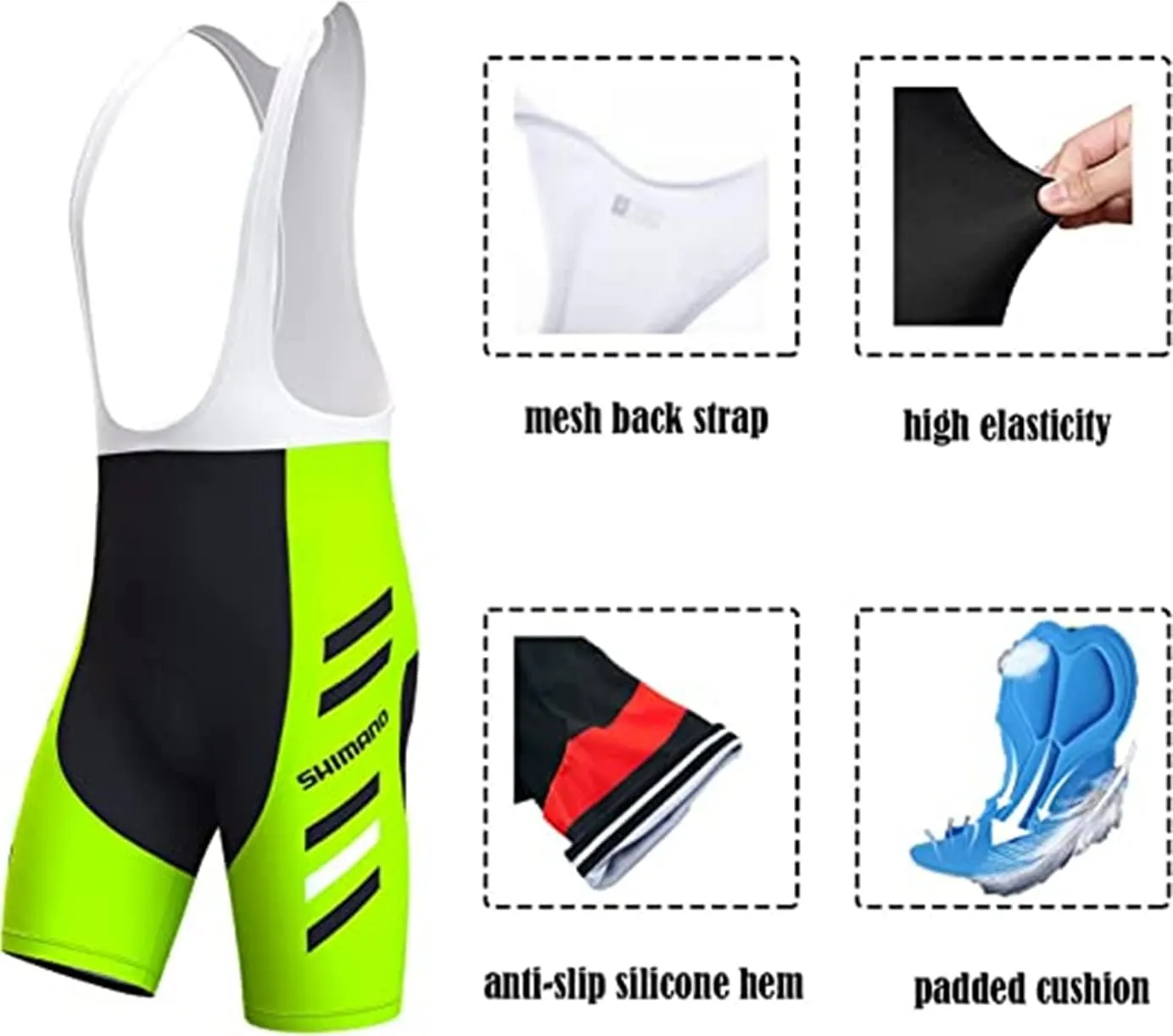 Men's Cycling Jersey Set Bicycle Short Sleeve Quick-Dry Breathable Shirt 4D Cushion Shorts Padded Pants/Bib Short