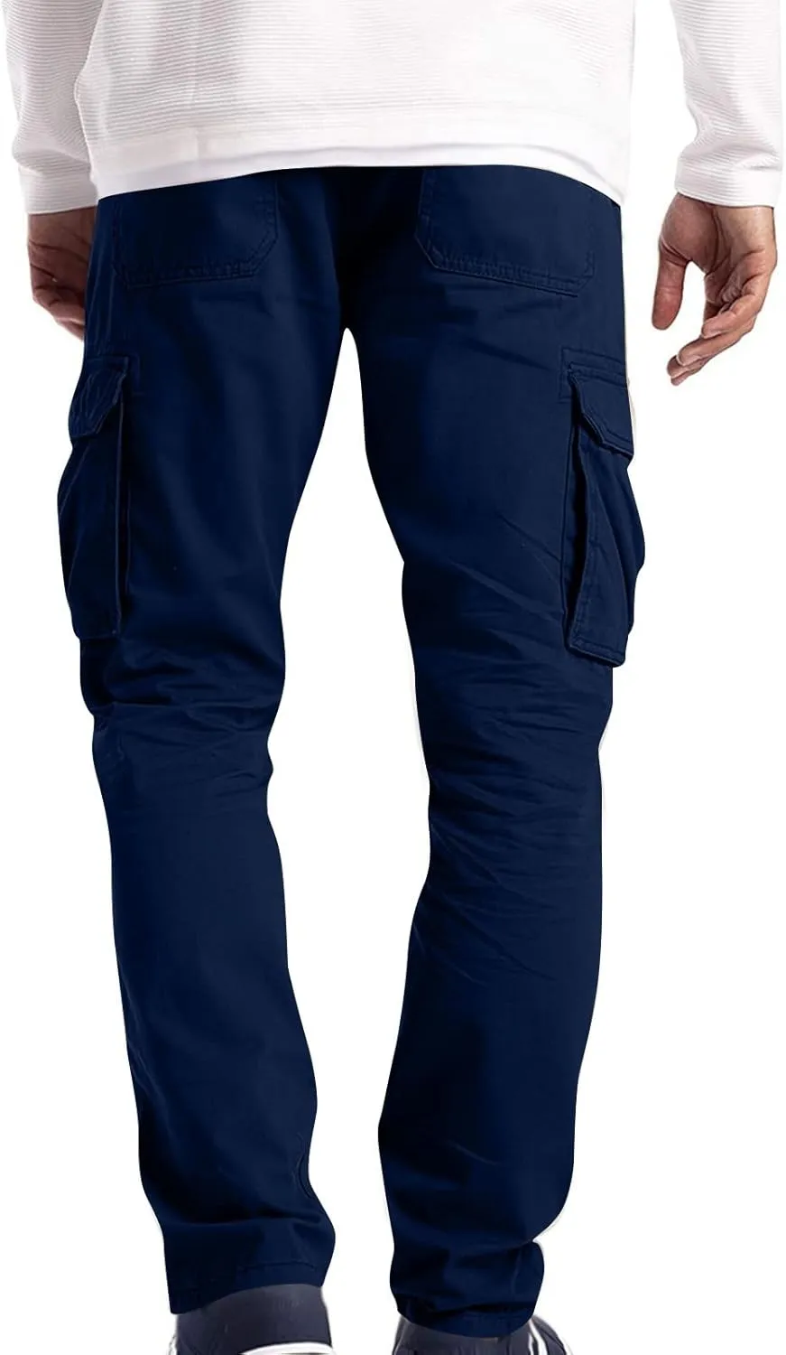 Men's Fashion Loose Handsome PocketJeans Pants Tooling Camouflage Pants M-4XL