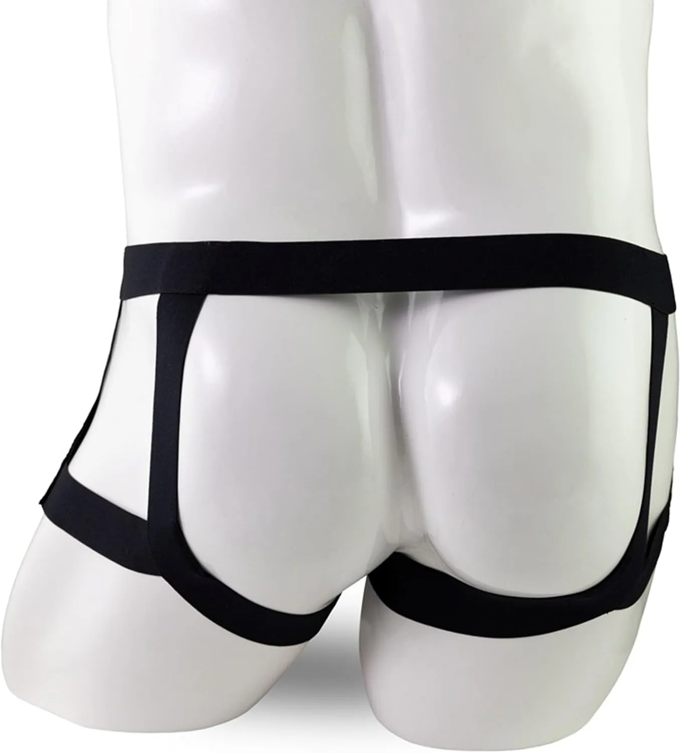 Mens Faux Leather Boxer Briefs Mesh Cutout Underwear with Metal Ring Low Waist Panties Sexy Bulge Pouch Bikini