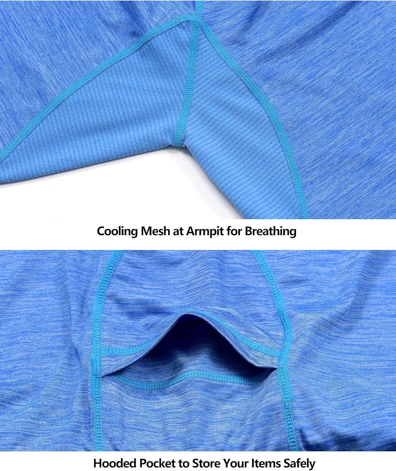 Men's Long Sleeve Cycling Jerseys Lightweight Quick Dry Stretch Shirts for Running Hiking
