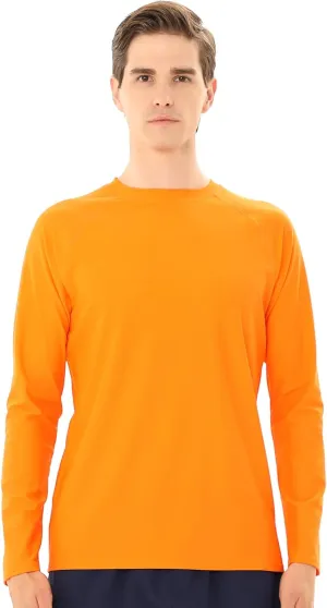 Men's Swim Shirts Rash Guard Long Sleeve UPF 50  Sun Protection Quick Dry Compression Surf Shirt