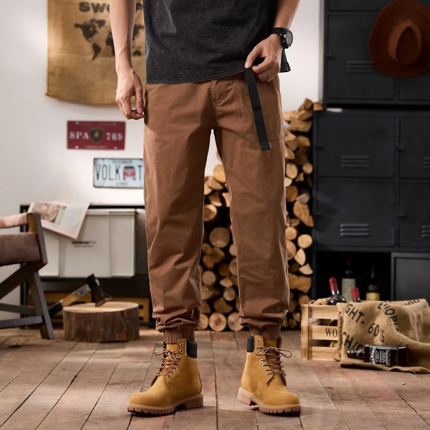 Men's Tactical Pants Ripstop Cargo Pants Lightweight Work Hiking Trousers Outdoor Pockets Fishing Military Pants