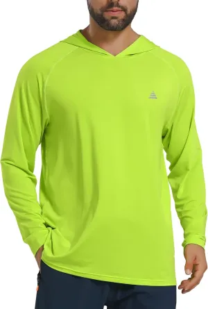 Men's UPF 50  Sun Protection Hoodie Shirts Long Sleeve Rash Guard Fishing Hiking SPF UV Shirt Quick Dry