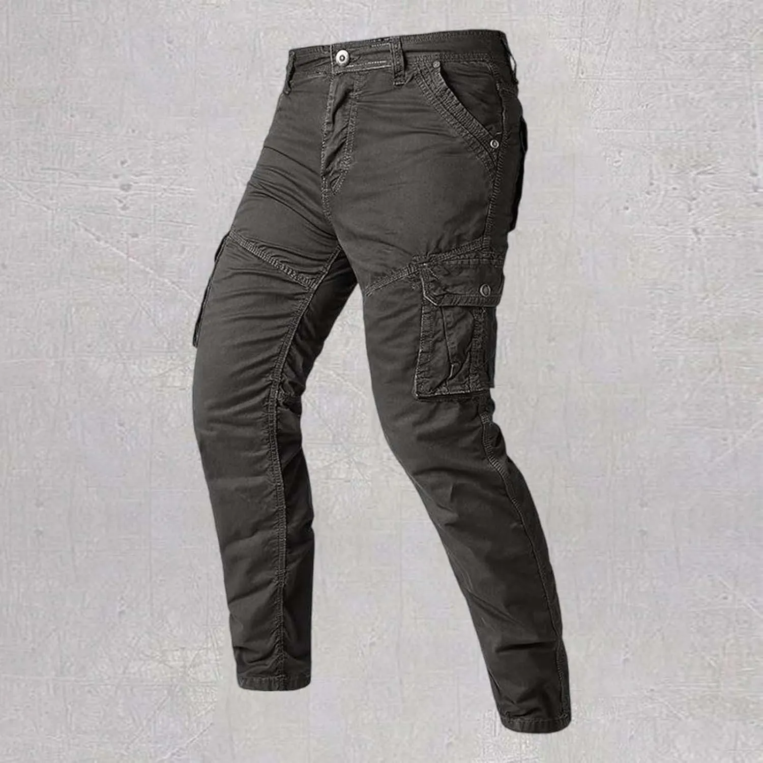 Men's Work Pants Cargo Men's Drawstring Workwear Solid Colour Trousers Men's Casual Sports Slim Fit Pantalones Tcticos
