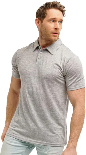 Merino Wool Polo Shirt Men - Anti-Odor 100% Merino Wool Shirts for Men Short Sleeve and Long Sleeve Breathable Polo
