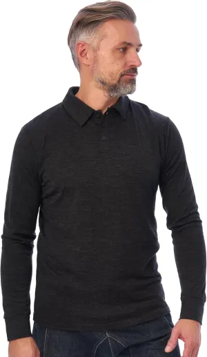 Merino.tech Merino Wool Polo Shirts for Men - 100% Merino Wool Base Layer Mens Breathable Anti-Odor Thermal Long Sleeve Shirt