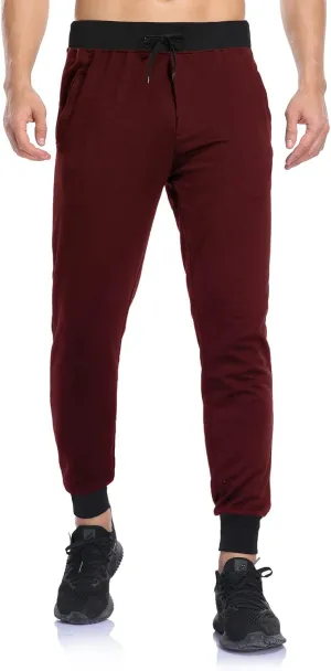 Muscularfit Lightweight Pants Men 2023 Casual Loose Lace-Up Elasticated Sport Sweatpants Regular Fit Solid Straight Legs