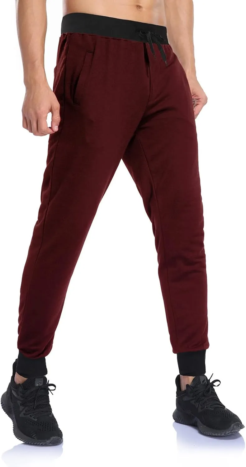 Muscularfit Lightweight Pants Men 2023 Casual Loose Lace-Up Elasticated Sport Sweatpants Regular Fit Solid Straight Legs