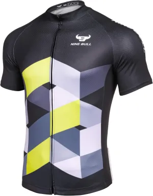 nine bull Men's Cycling Bike Jersey Short Sleeve with 3 Rear Pockets Moisture Wicking, Breathable, Quick Dry Biking Shirt