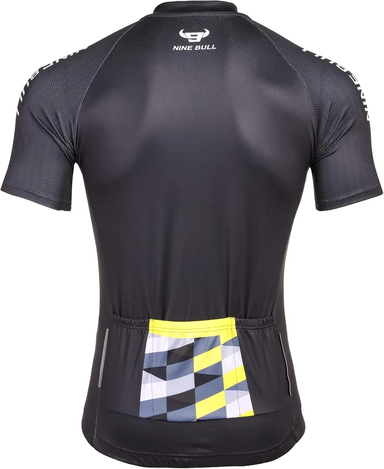 nine bull Men's Cycling Bike Jersey Short Sleeve with 3 Rear Pockets Moisture Wicking, Breathable, Quick Dry Biking Shirt