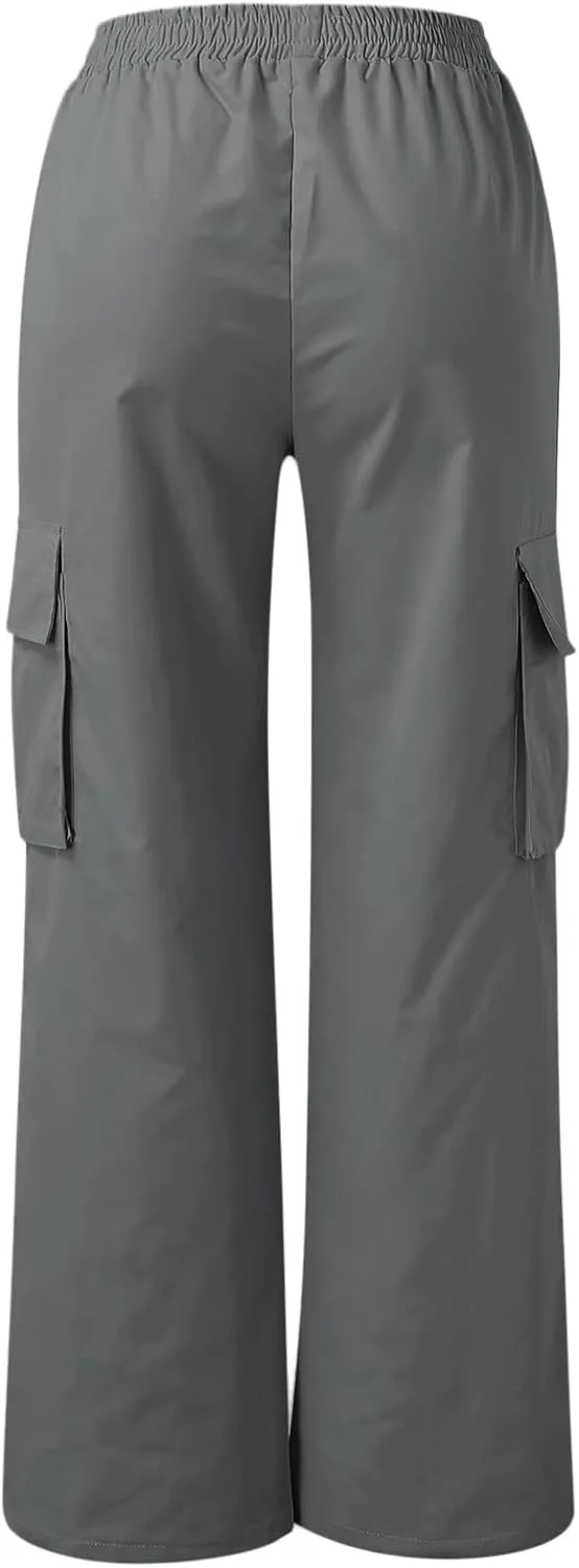 ODIZLI Women's Cargo Pants Casual Loose High Waisted Straight Leg Baggy Pants Trousers with Pockets