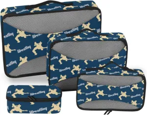 Packing Cube 4 Set Luggage Bags Organizers Suitcase Packing Cubes for Travel Packing Cubea Navy Blue