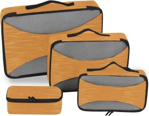 Packing Cube 4 Set Luggage Organizer Packing Cubes Travel Packing Cube Orange
