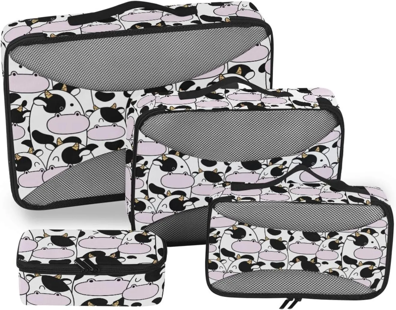 Packing Cube Set of 4 Suitcase Organizer Bags Packing Cubes Travel Oacking Cubes Cute Cow