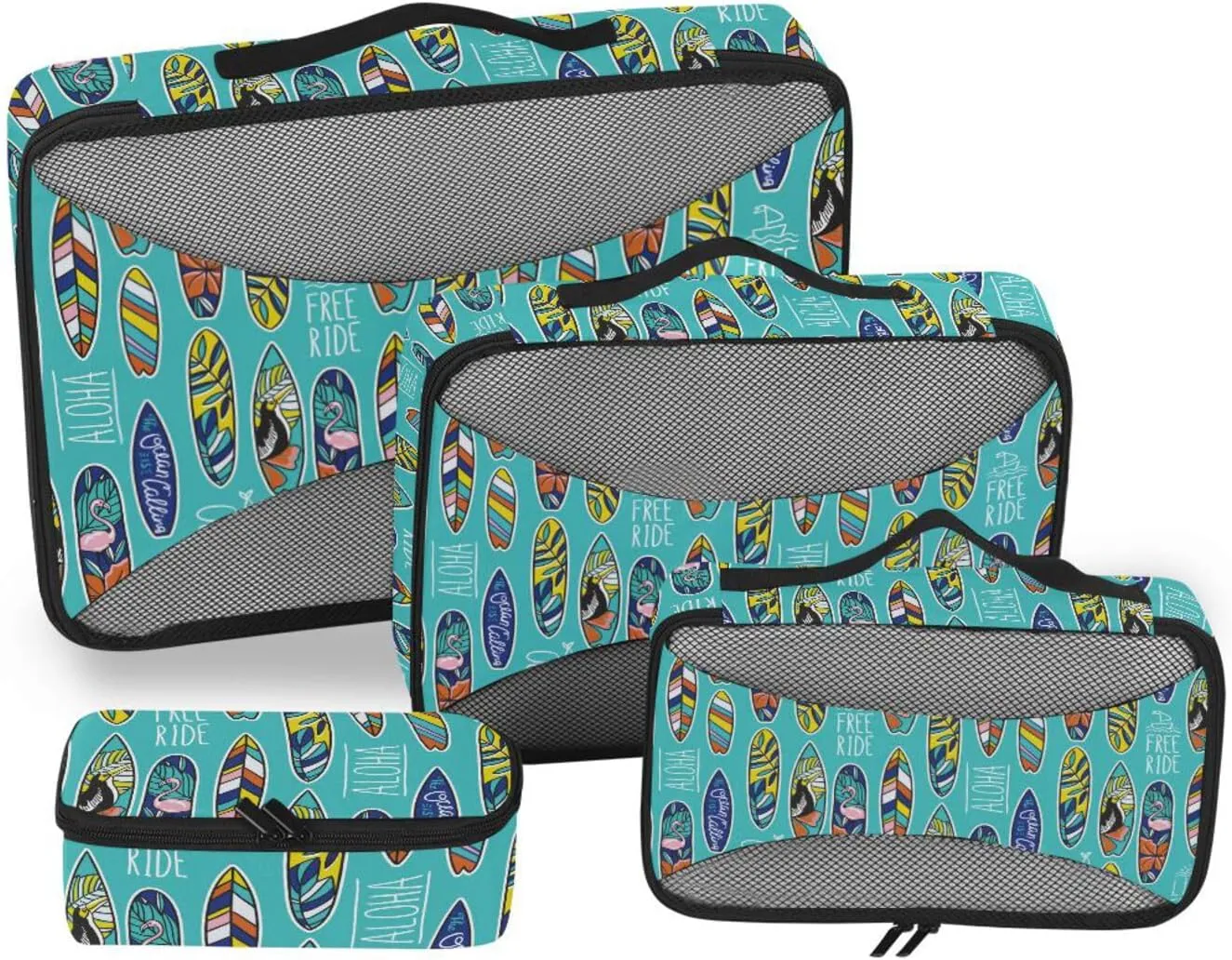 Packing Cubes for Travel 4 Set Luggage Cubes for Packing Travel Cubes for Luggage Packing Cubed Free Ride Surfboards