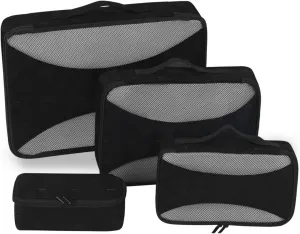 Packing Cubes for Travel Set of 4 Luggage Organizer Travel Organizer Bags for Luggage Packing Cunes Retro Diamonds Print