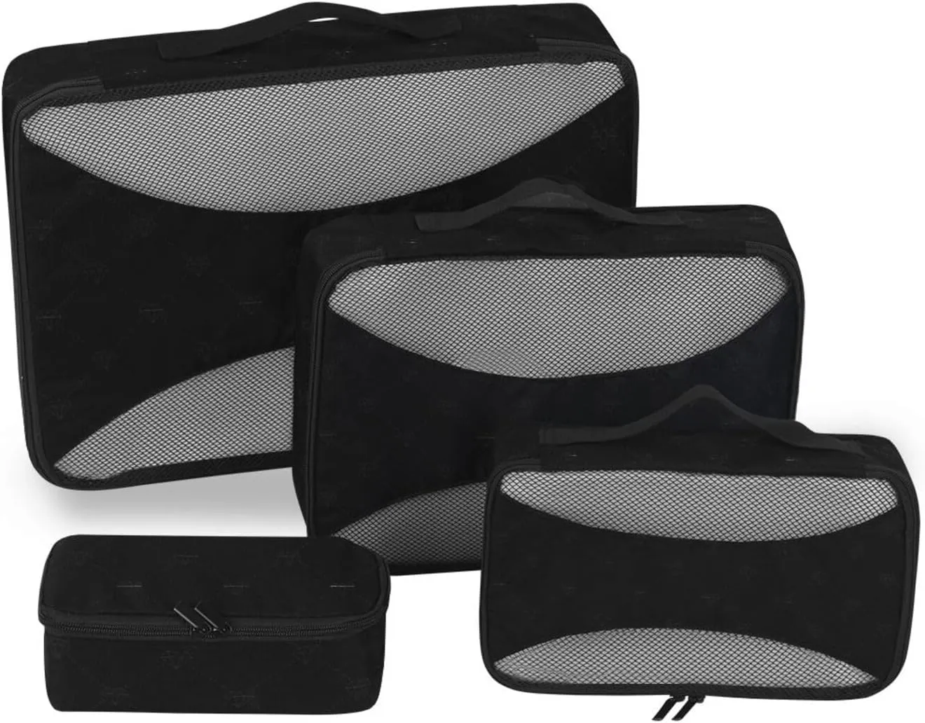 Packing Cubes for Travel Set of 4 Luggage Organizer Travel Organizer Bags for Luggage Packing Cunes Retro Diamonds Print