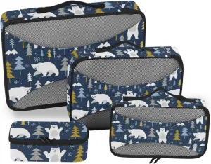 Packing Cubes for Travel Set of 4 Luggage Organizers for Suitcase Travel Cubes for Luggage Oacking Cubes Cute Bear