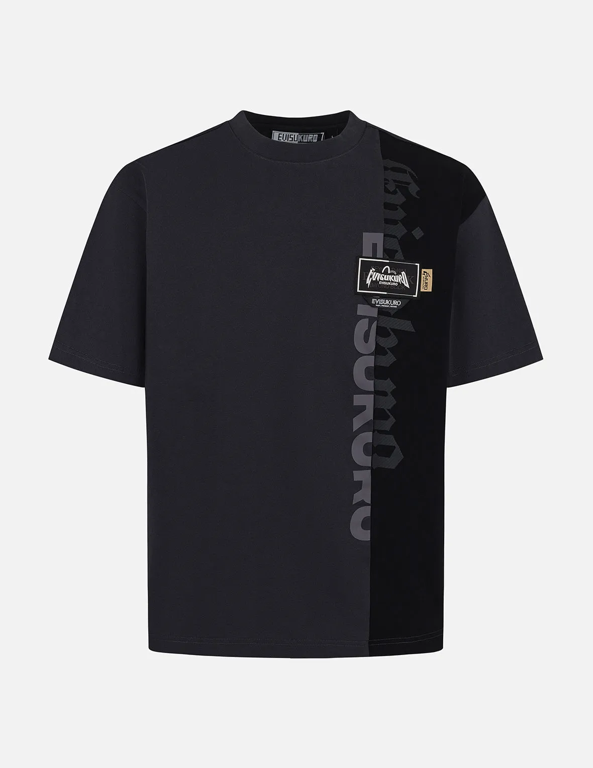 Panel design with Multi Labels Relax Fit T-Shirt