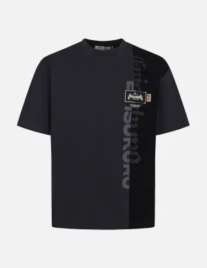 Panel design with Multi Labels Relax Fit T-Shirt