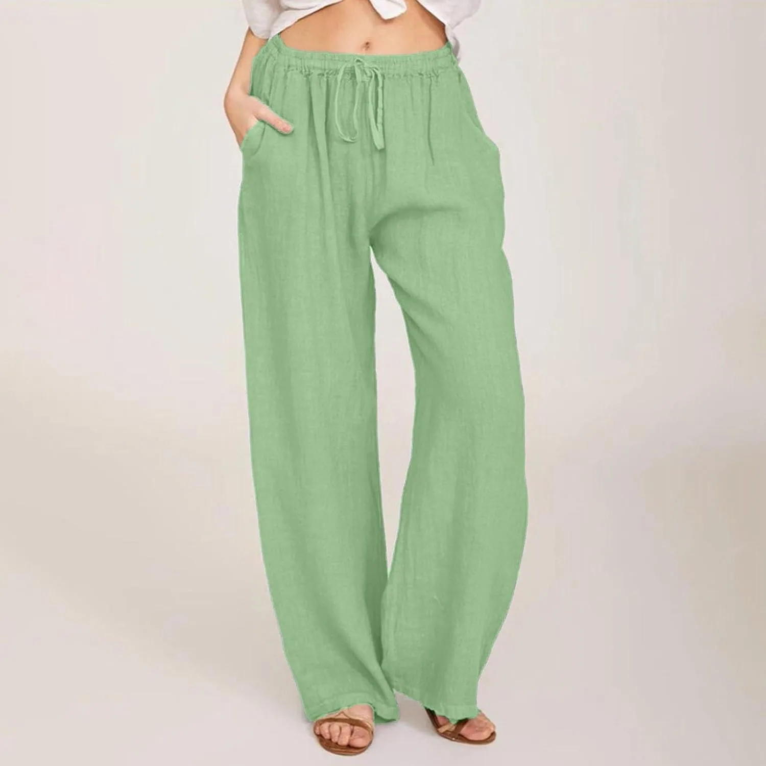 Pants for Women, Oversized High Waisted Straight Leg Pants Wide Casual Sweatpants