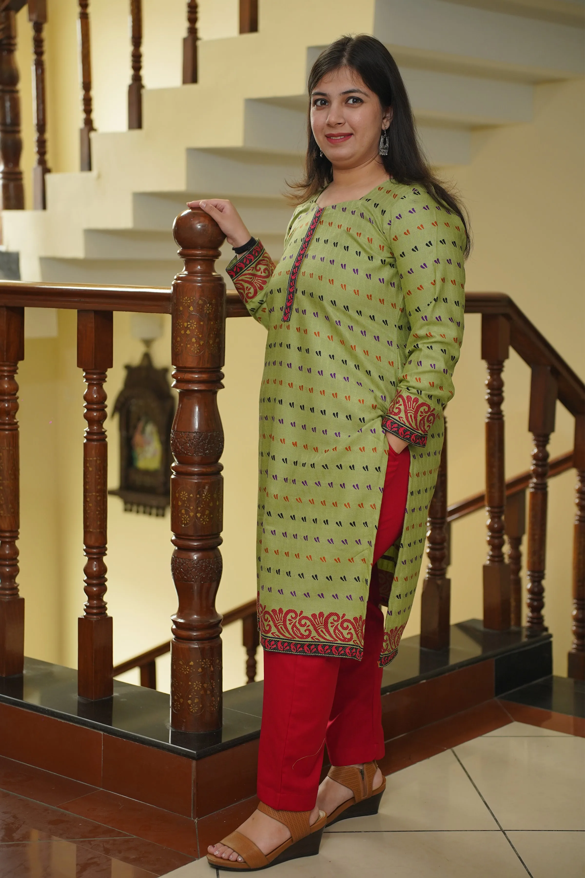Pista Ember Woollen Kurta Set
