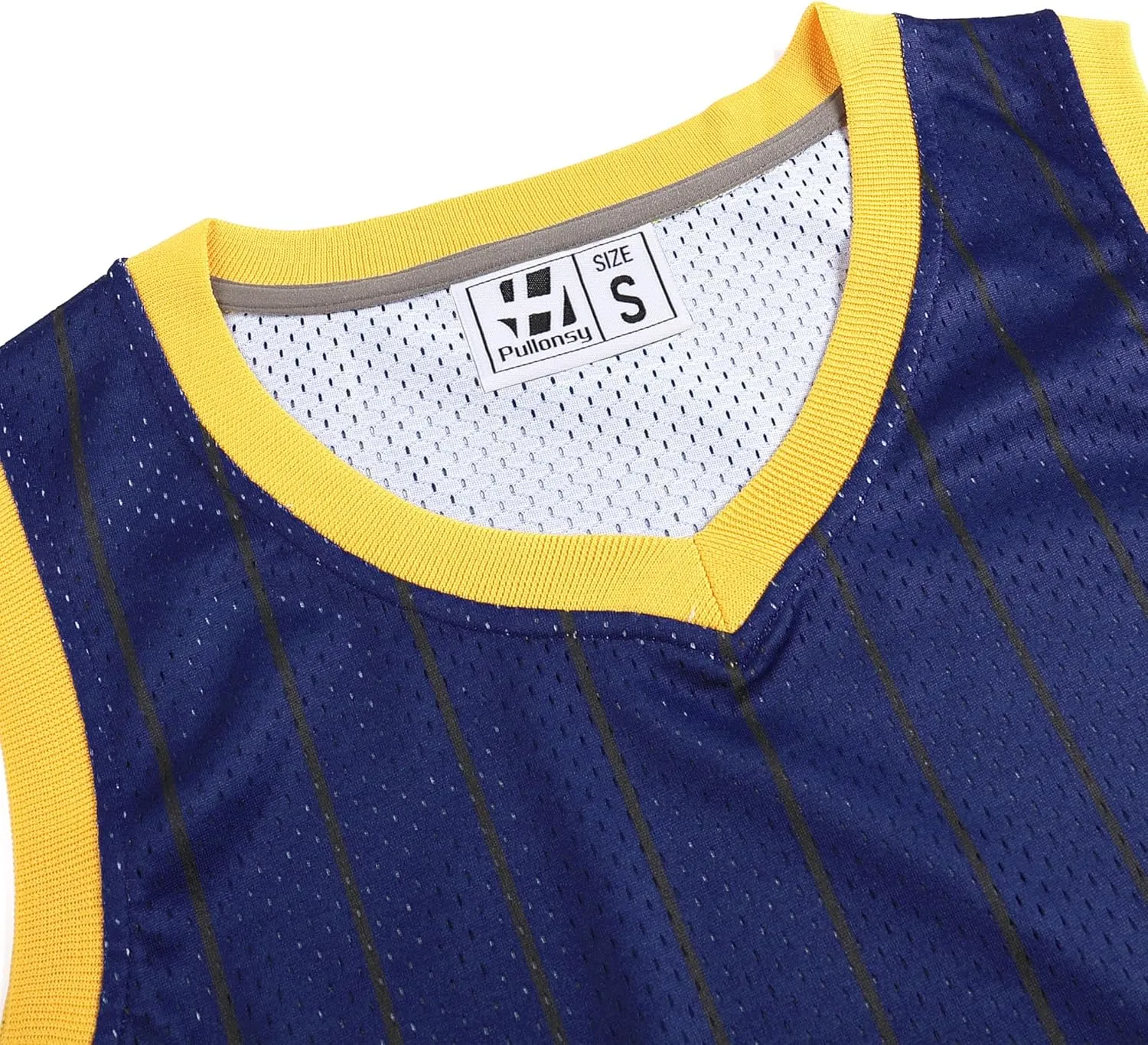 Pullonsy Men's Mesh Athletic Basketball Jersey V-Neck Hip Hop Sports Shirts Fans Tank Top