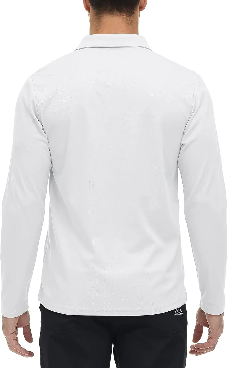 Rdruko Men's Polo with Pocket Long Sleeve Quick Dry Outdoor Golf Pullover Collared T-Shirt