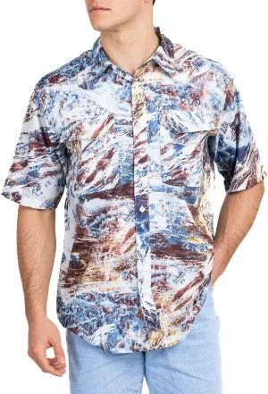 Realtree Men's Camo UV UPF 50  Sun Protection Camo Vented Breathable Fast Fry Hiking Hunting Fishing Short Sleeve Shirts