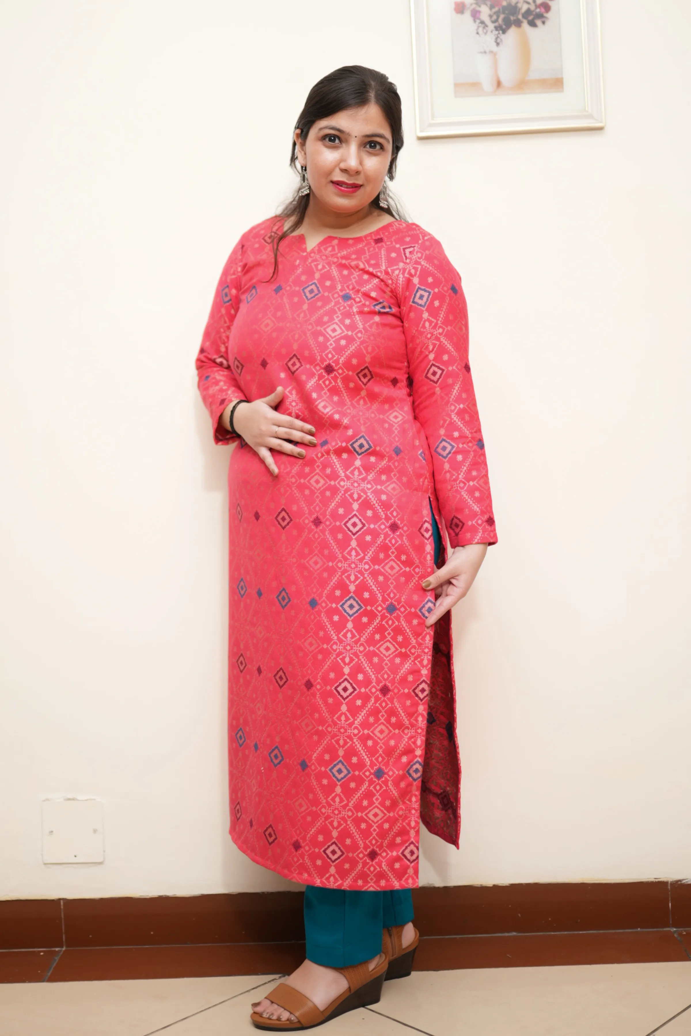 Rosy Dream Woven Pashmina Set
