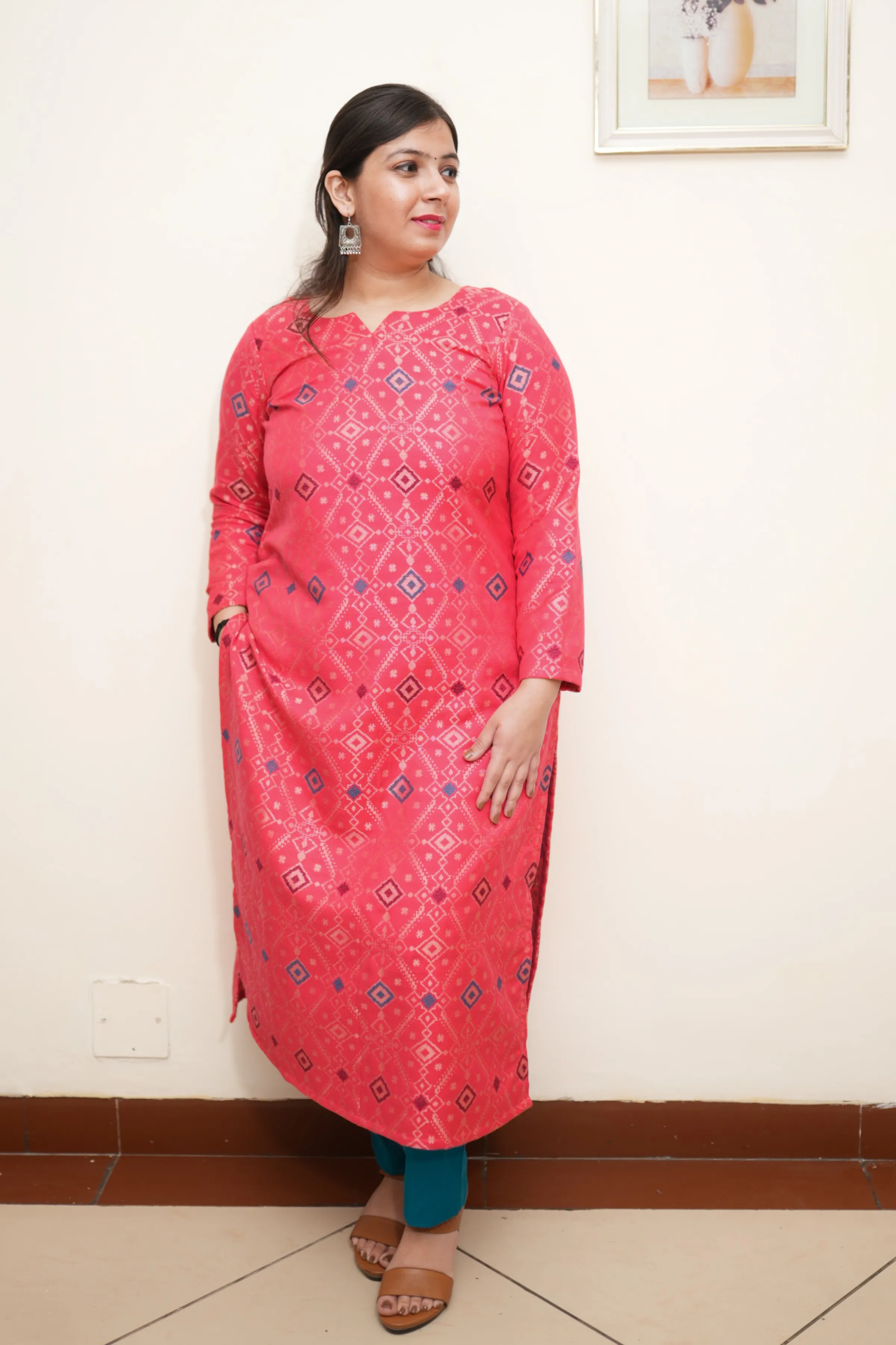 Rosy Dream Woven Pashmina Set