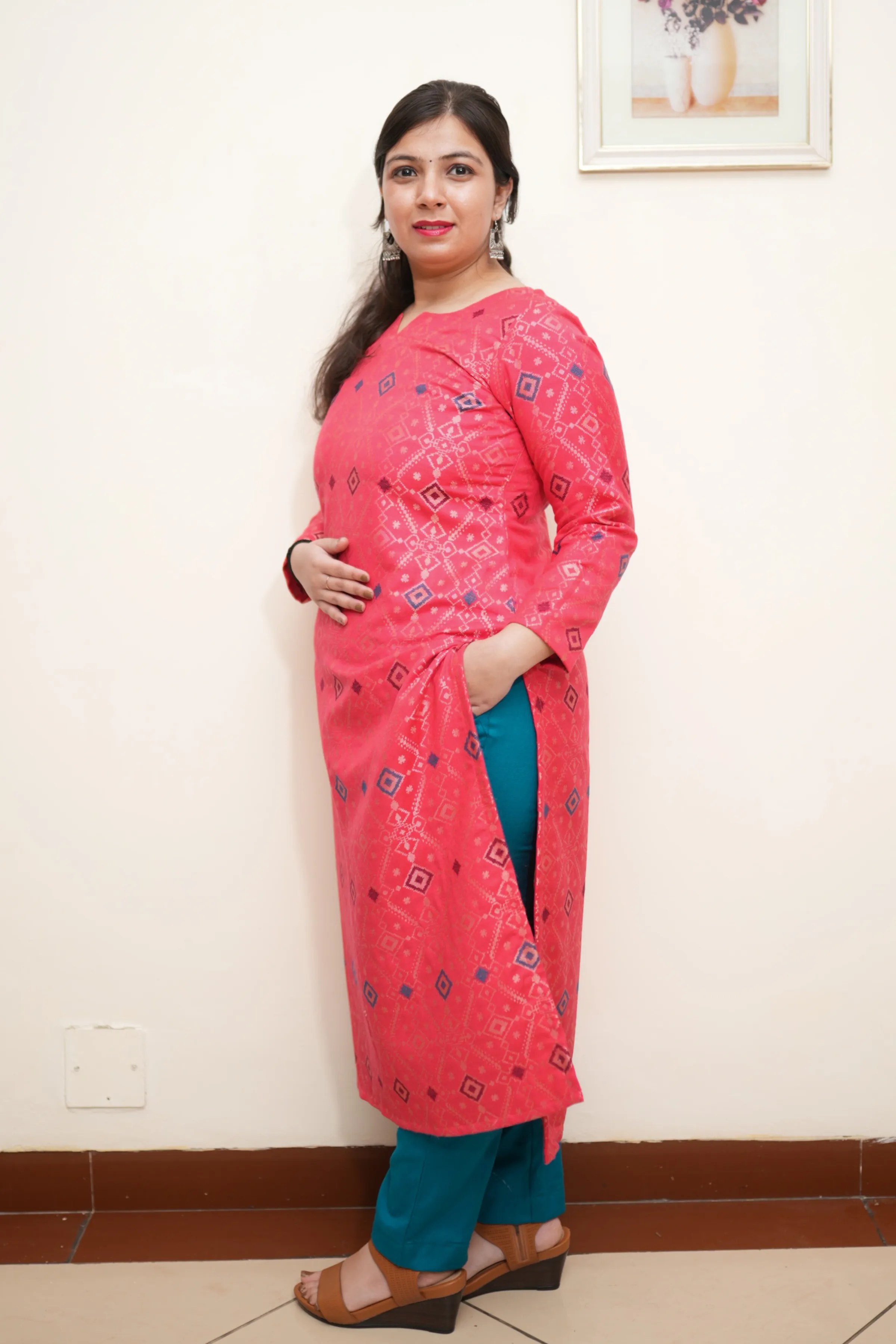Rosy Dream Woven Pashmina Set