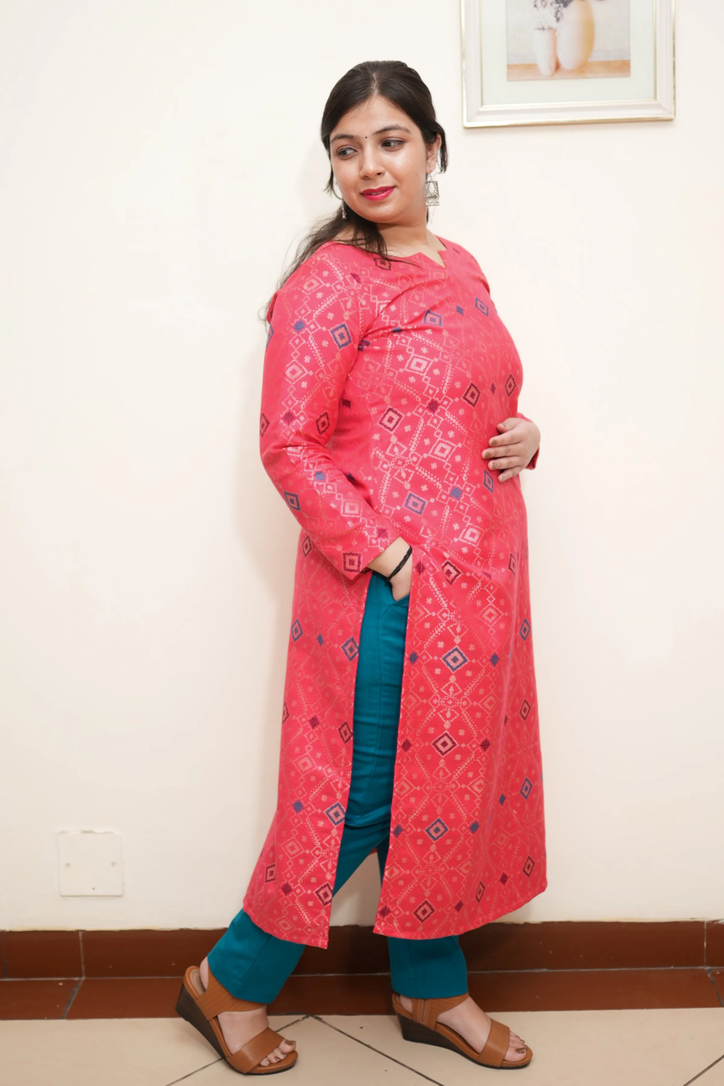 Rosy Dream Woven Pashmina Set
