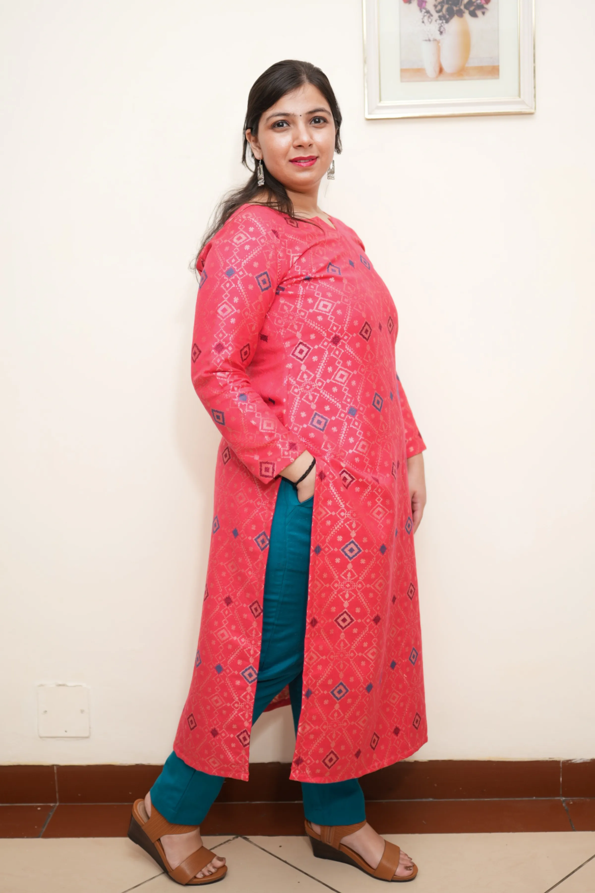 Rosy Dream Woven Pashmina Set