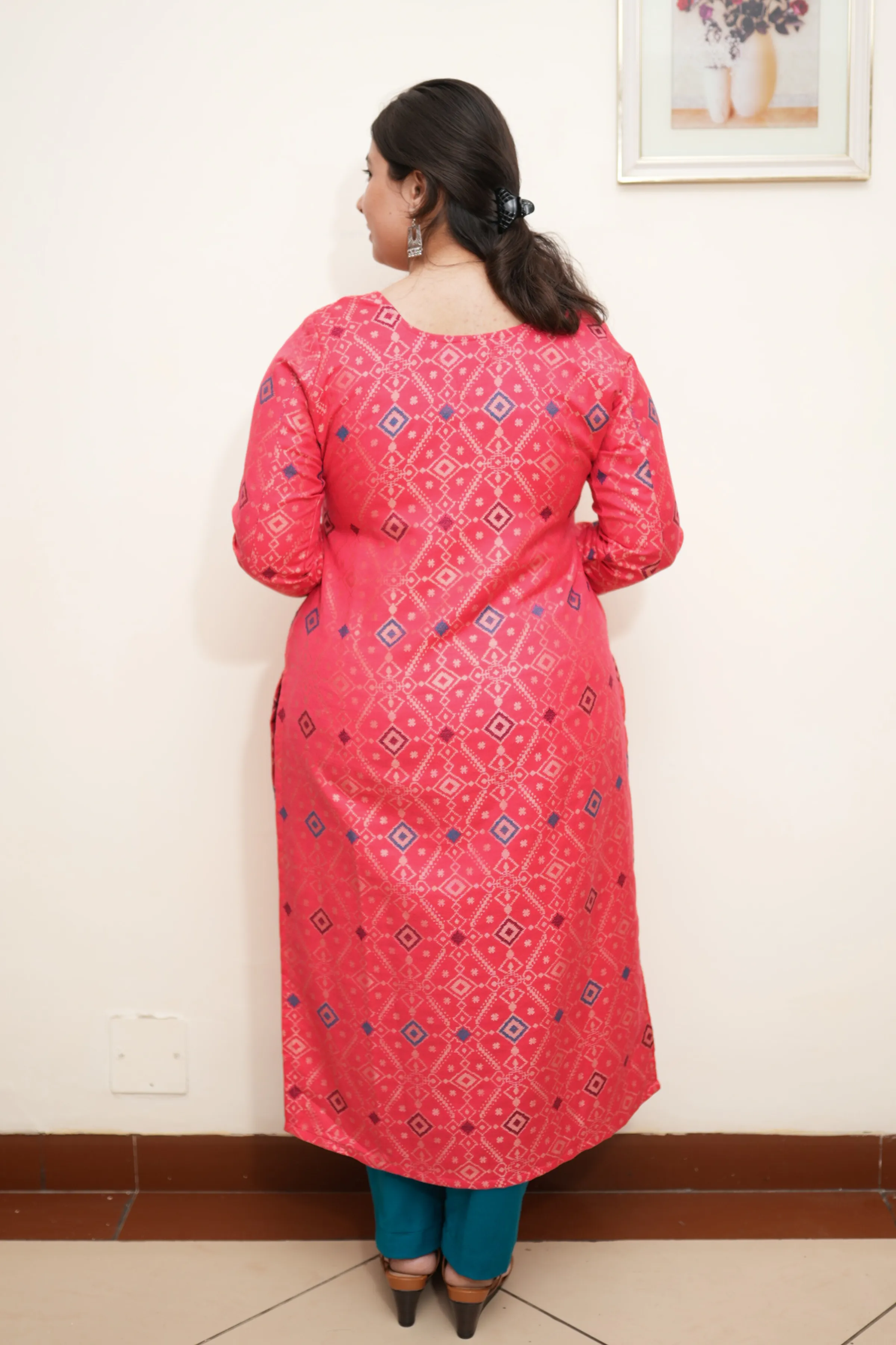 Rosy Dream Woven Pashmina Set