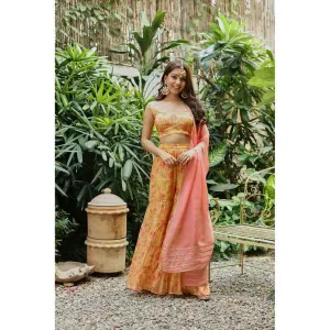 Roze Sana Sharara (Set of 3)