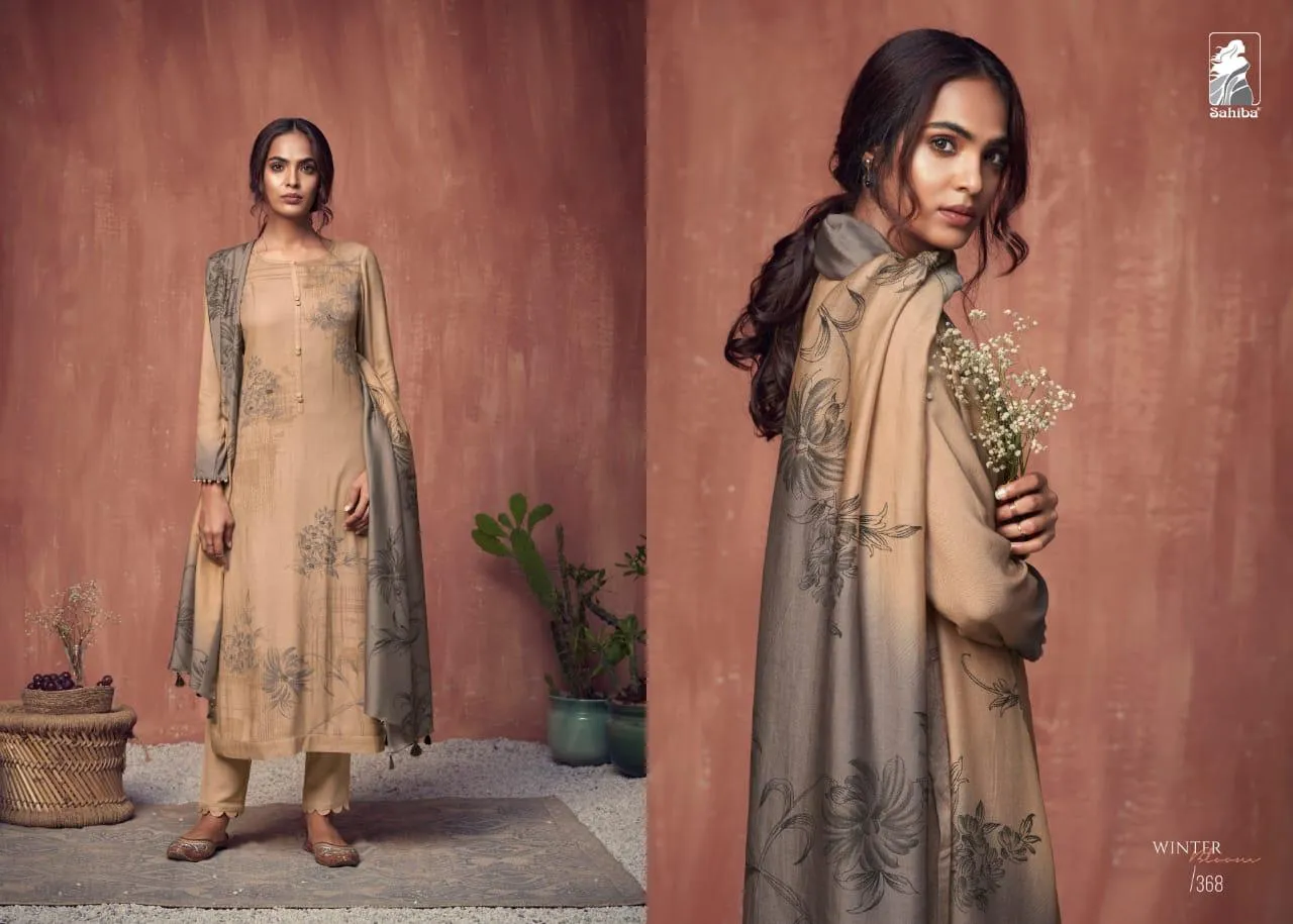 Sahiba Presents Winter Bloom Pure Pashmina Printed Fancy Designer Salwar Kameez