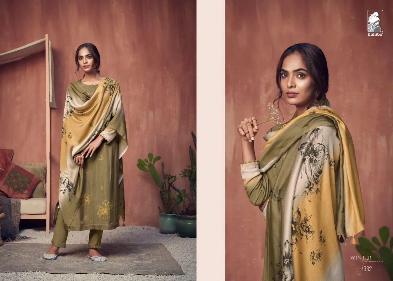 Sahiba Presents Winter Bloom Pure Pashmina Printed Fancy Designer Salwar Kameez