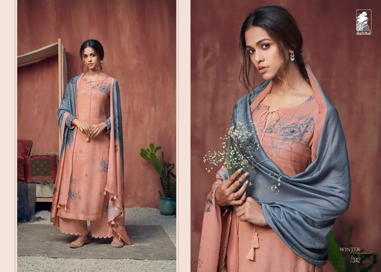 Sahiba Presents Winter Bloom Pure Pashmina Printed Fancy Designer Salwar Kameez