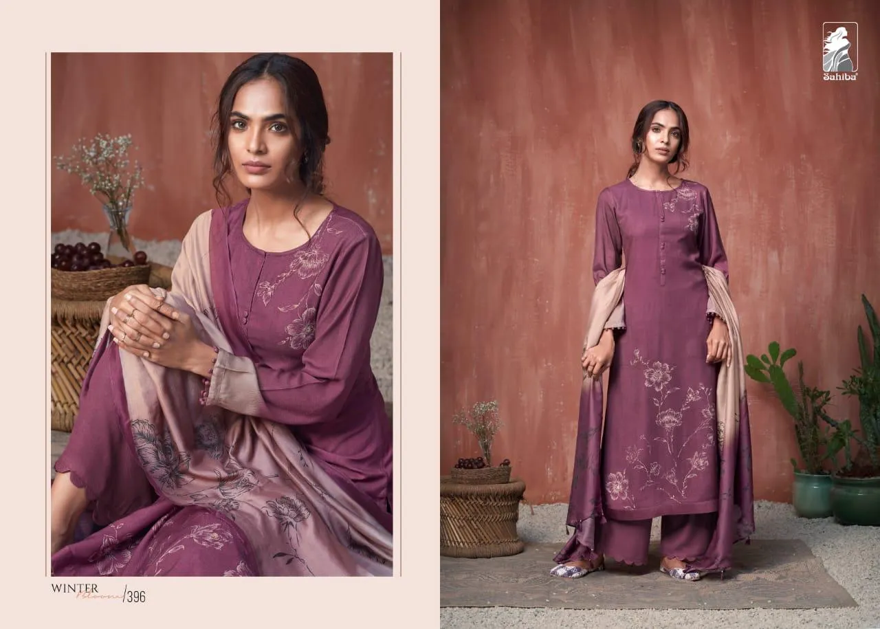 Sahiba Presents Winter Bloom Pure Pashmina Printed Fancy Designer Salwar Kameez