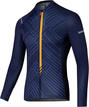 Santic Cycling Jersey Men's Long Sleeve Tops Mountain Bike Shirts Bicycle Jacket with Pockets